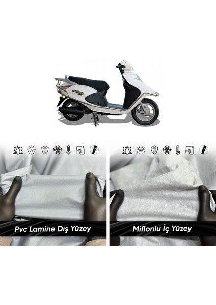 Ultra Shop Arora Ar 100T-2B Inci Motosiklet Branda Su Geçirmez Uv Korumalı Motosiklet Branda