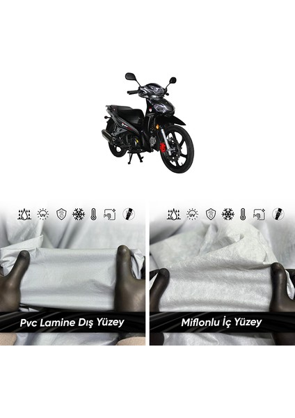 Ultra Shop Stmax Mega 50 Motosiklet Branda Su Geçirmez Uv Korumalı Motosiklet Branda