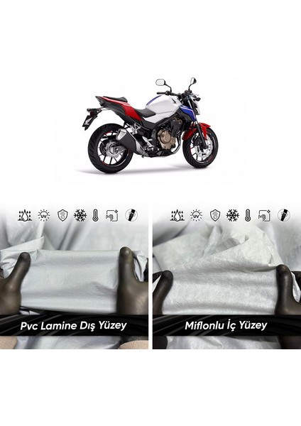 Ultra Shop Honda Cb 500 Motosiklet Branda Su Geçirmez Uv Korumalı Motosiklet Branda