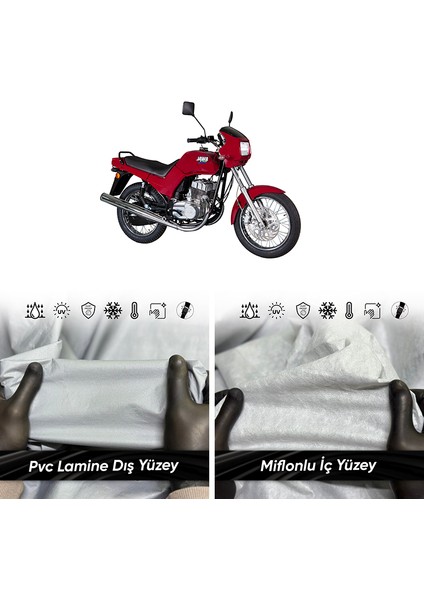 Ultra Shop Jawa 350 2t Motosiklet Branda Su Geçirmez Uv Korumalı Motosiklet Branda