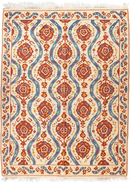 Klair Özbek Desenli El Dokuma Yün Kilim 170X224 cm