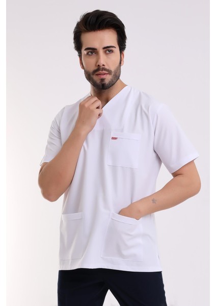 Zarf Yaka Erkek Tek Üst - 171 Beyaz