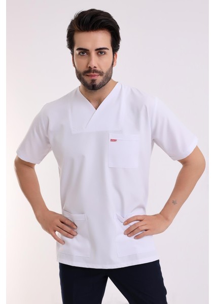 Zarf Yaka Erkek Tek Üst - 171 Beyaz