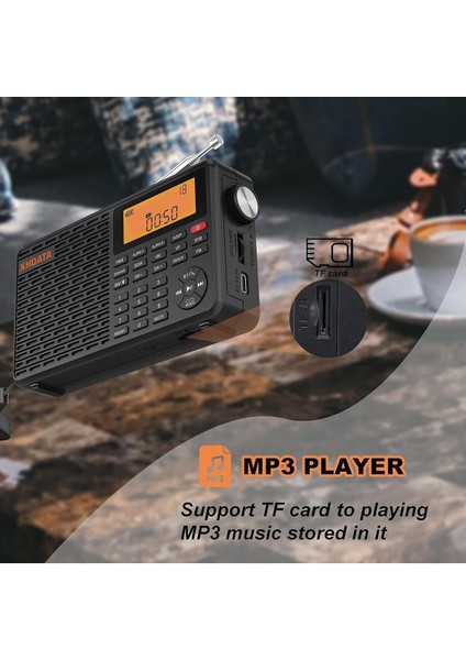 D109 Taşınabilir Şarj Edilebilir Dijital Radyo, Bluetooth Sw/lw/mw/fm Radyo