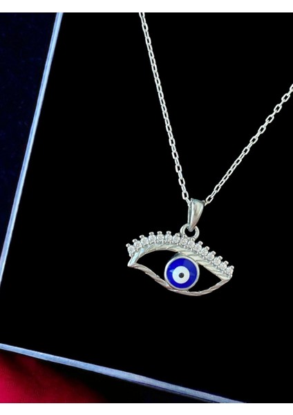 Alâ Silver Jewellery Göz Taşlı Tasarım 925 Ayar Gümüş Kolye fiyatları