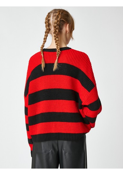 Örgü Triko Kazak Ajurlu Bisiklet Yaka Uzun Kollu fırsatları