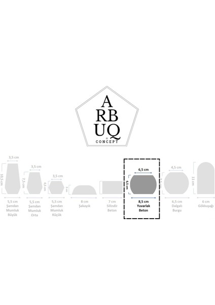 Yuvarlak Mavi Beton Saksılı Mum 170 ml Vanilya Kokulu Beyaz Renkli-Soya Wax indirimleri