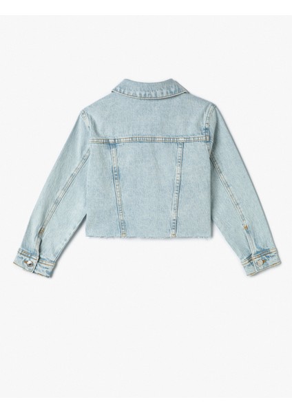 Crop Kot Ceket Cep Detaylı Düğme Kapamalı Pamuklu fiyatları