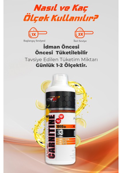 Extreme Synergy Carnitine / 1000 ml / Limon Aromalı L-Carnitine