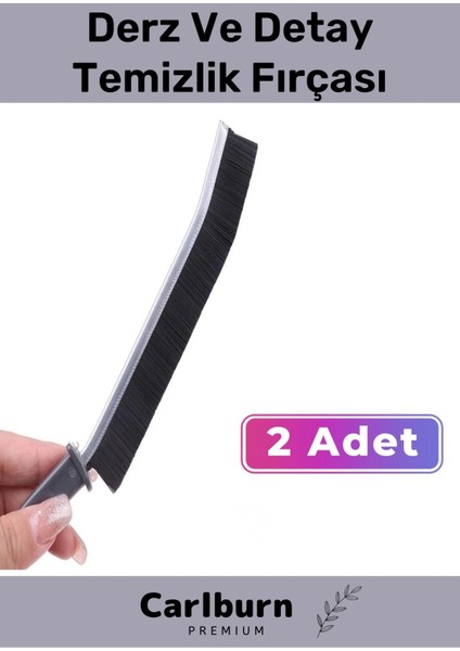 Premium Series Pratik Çok Amaçlı Temizlik Ince Banyo Mutfak Derz Arası Detay Temizlik Fırçası 2 Adet