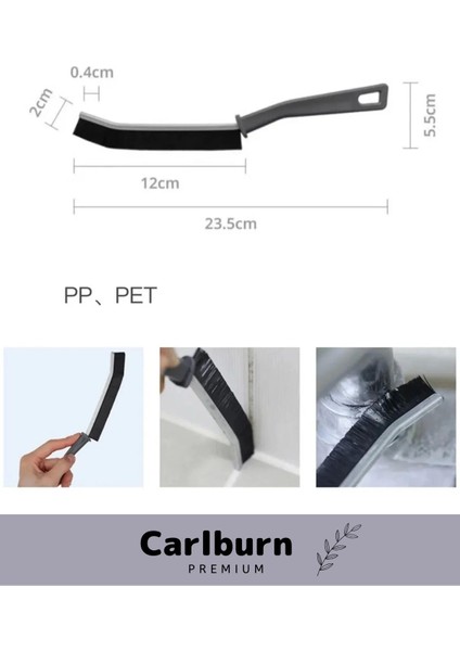 Premium Series Pratik Çok Amaçlı Temizlik Ince Banyo Mutfak Derz Arası Detay Temizlik Fırçası 2 Adet modelleri