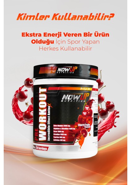 Pre-Workout Incredible Effect Amino Asit / Cherry 360 gr / 30 Servis