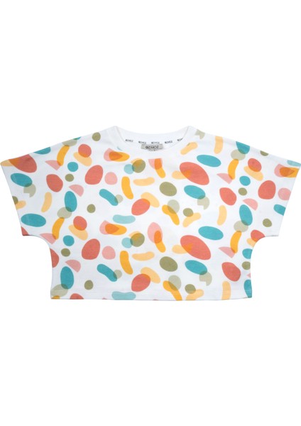 Organik Örme Rengarenk Yazlık Kız Çocuk Tşhirt