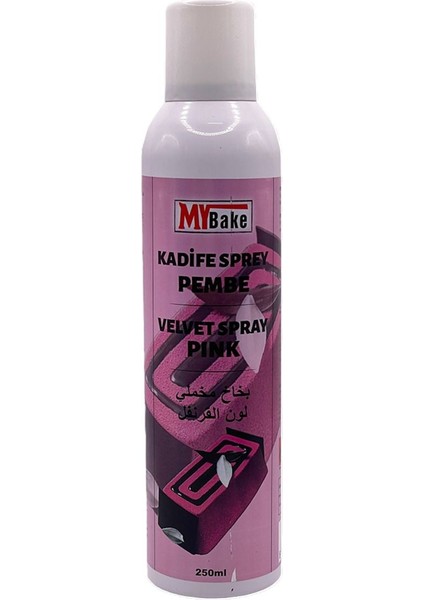 Velvet Kadife Sprey Gıda Boyası 250 ml Pembe