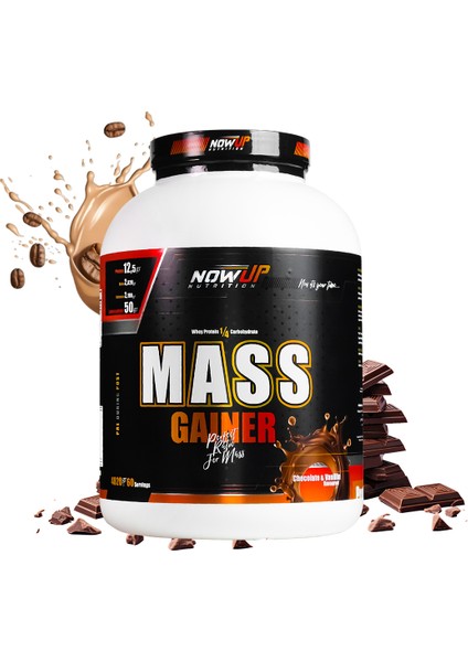 Mass Gainer Whey Protein ¼ Carbohydrate / Chocolate & Vanillin 4020 gr. / 60 Servis / Karbonhidrat&Protein Tozu / Shaker Hediyeli