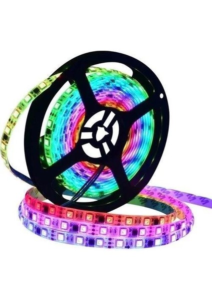 WS2811 Argb Adreslenebilir Siyah Pixel Şerit LED IP20 5m 60LED Magic LED