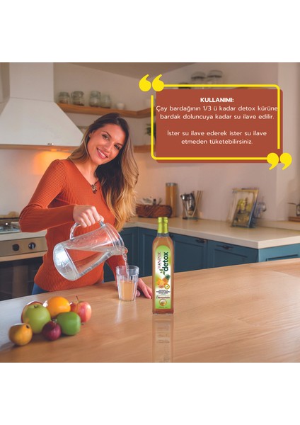 Ananaslı & Sandaloz Sakızlı Detox Şurubu Kürü Bromelain 475 ml 2'li Set Güçlü Antioksidan Formül