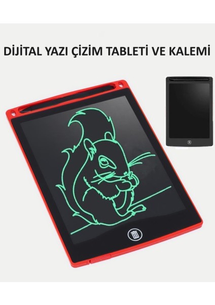 Tablet Yazı Çizim Tableti Resim Çizme Not Alma Tahtası Dijital LCD Ekranlı 8.5 Inç Tablet