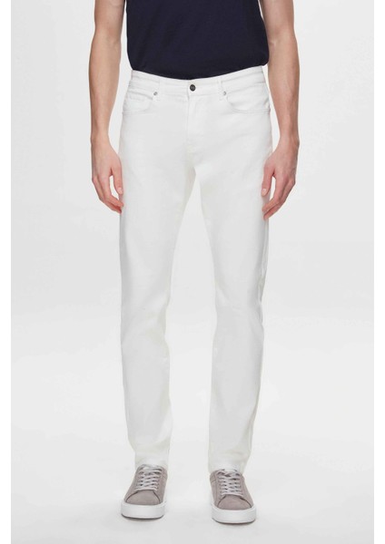 Slim Fit Ekru Gabardin Denim Pantolon 2HCC3T404003M