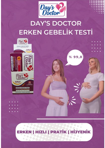 Gebelik-Hamilelik Testi | Erken | Hızlı | Pratik | Hijyenik | %99,8 | 3 Adet