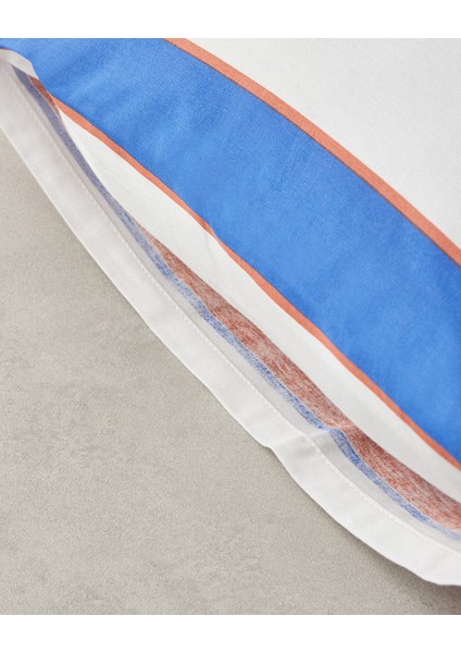 Marine Stripe 2'li Yastık Kılıfı Lacivert-Turuncu fırsatları