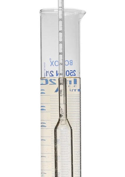 Hidrometre - Dansimetre 0.600-0.700 Gr/cm3 - Uzunluk:29.5 cm - Taksimat 0.001 G/ml fiyatları