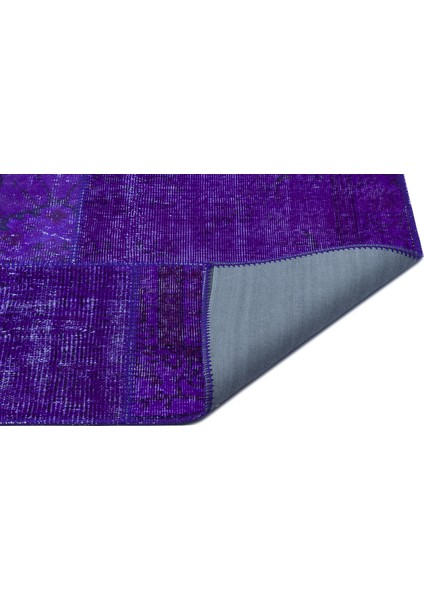 El Dokuma Halı Patchwork Mor Rengi modelleri