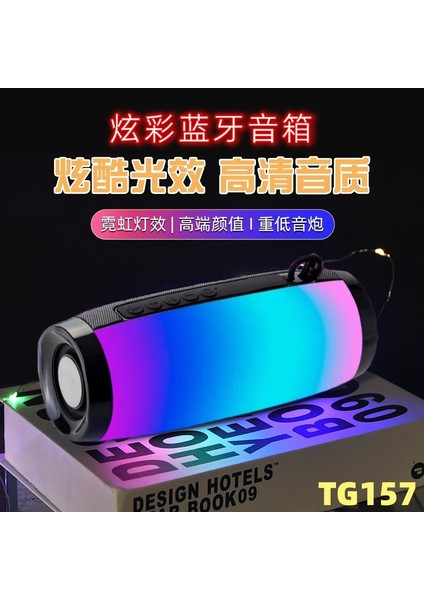 Sınır Ötesi Sıcak Model TG157 Bluetooth Hoparlör LED Melodi Renkli Işık Yaratıcı Hediye Açık Su Geçirmez Subwoofer (Yurt Dışından)