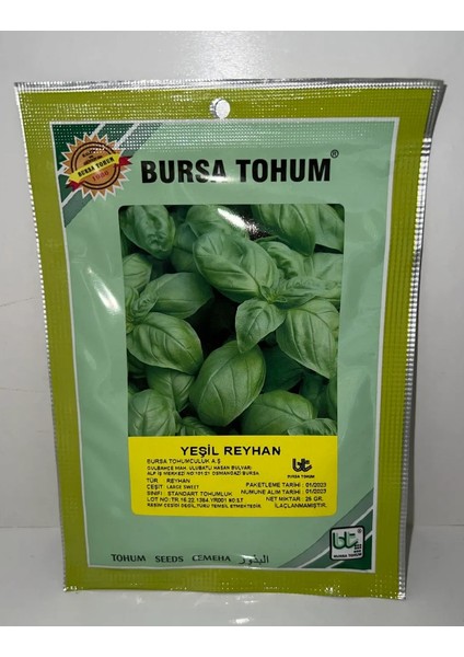 Bursa Tohum Yeşil Reyhan 10 Gr x 3 Adet