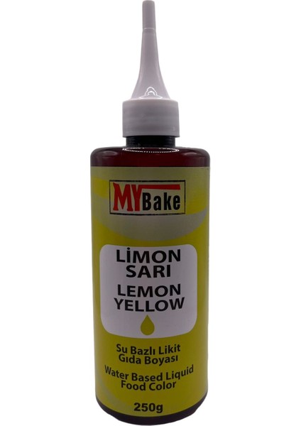 Su Bazlı Likit Gıda Boyası 250 ml Limon Sarı