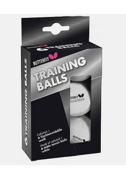 Butterfly 85140S Training Balls 6lı Tenis Topu Beyaz