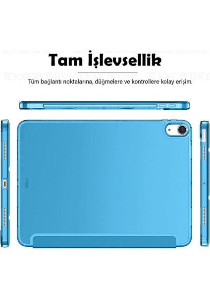 iPad Air 6 11 İnç M2 Çip 2024 Uyumlu Tablet Kılıfı İnce Tasarım Smart Cover Standlı Akıllı Kapak