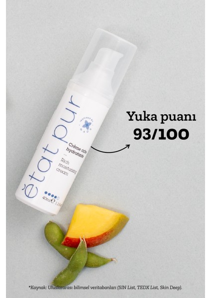 Rich Moisturizing Cream Yoğun Dokulu Yüz Nemlendirici Bakım Kremi 40 ml Kuru Ciltler için