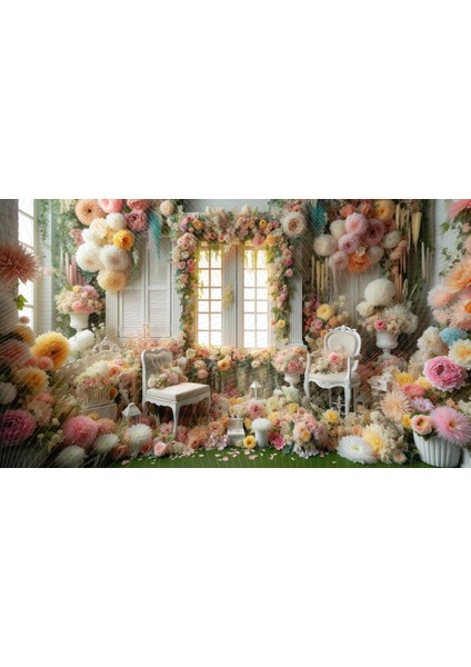 Düşler Bahçesi Arkaplan - 200X150CM Fon, Duvar Örtüsü