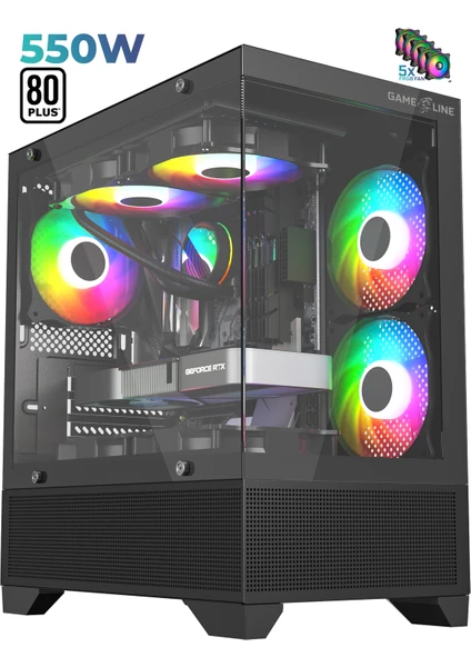 Armor 5x F-Rgb Fan Temperli Cam 550W 80+ Psu USB 3.0 Gaming Bilgisayar Kasası