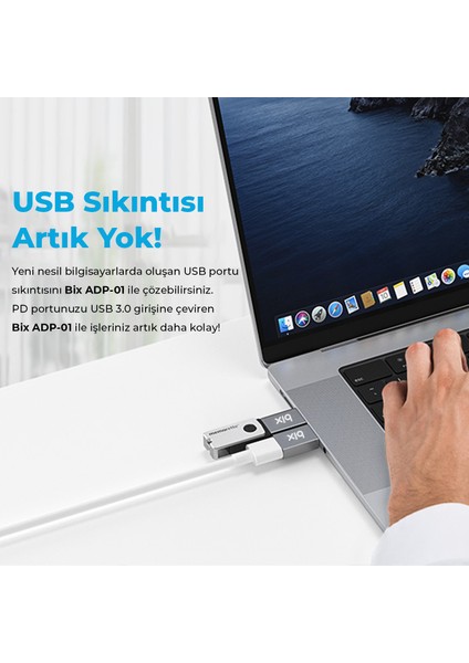 ADP-01 Type-C to USB-A 3.0 Çevirici Dönüştürücü Adaptör