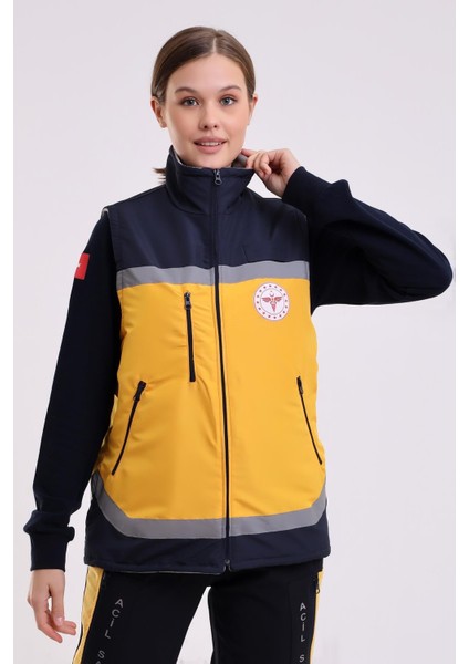 Bilenn Tekstil 112 Unisex Kışlık Yelek - Sarı