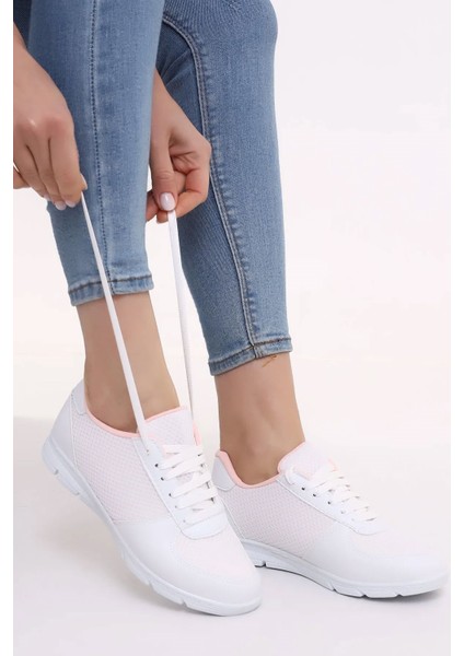 Kadın Fileli Yazlık Hafif Rahat Günlük Yürüyüş Kadın Sneaker Spor Ayakkabı