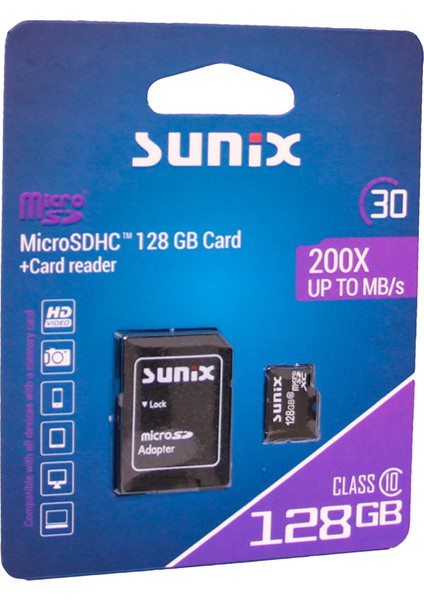 200X Up To Mb/s Class 10 Microshdc 128 GB Hafıza Kartı