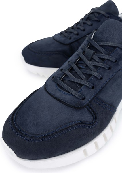 Erkek Deri Lacivert Nubuk Sneakers & Spor Ayakkabı 285 T3246 Erk Ayk Y22 Lacı Nbk