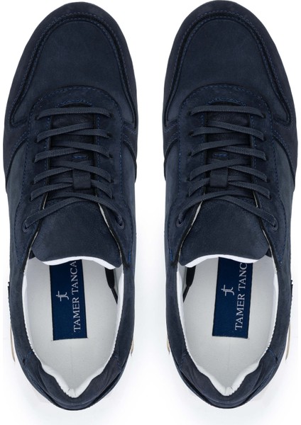 Erkek Deri Lacivert Nubuk Sneakers & Spor Ayakkabı 285 T3246 Erk Ayk Y22 Lacı Nbk