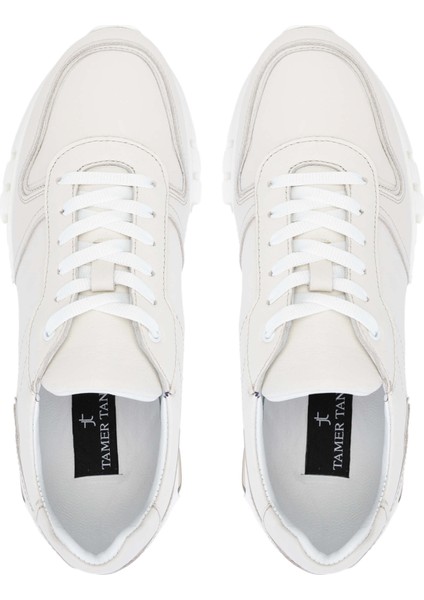Erkek Deri Kırık Beyaz Sneakers & Spor Ayakkabı 285 T3246 Erk Ayk Y22 K.beyaz