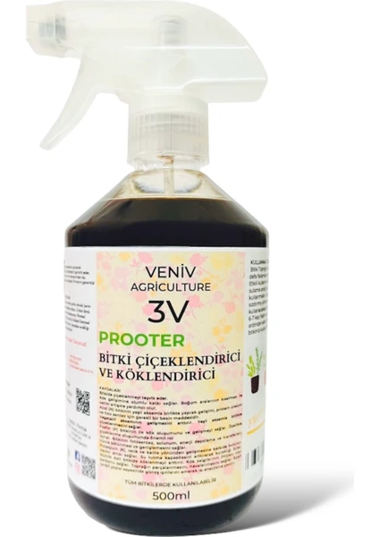 3V Prooter Bitki Çiçeklendirici ve Köklendirici 500ML - Tüm Bitkilerde Kullanılabilir