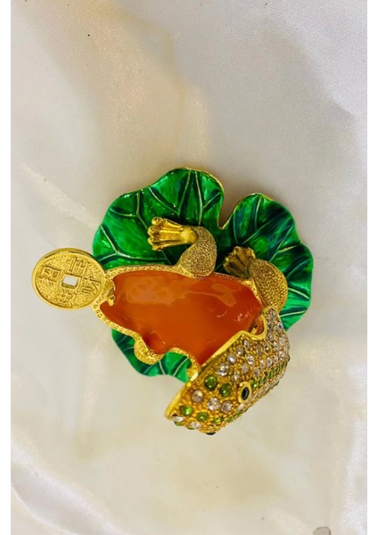 Feng Shui Ejderha Yılı Koruyucu Bereket Zenginlik Sembolü Para Lı Kurbağa Swaroski Taşlı modelleri