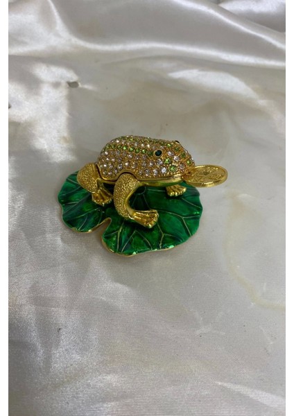 Feng Shui Ejderha Yılı Koruyucu Bereket Zenginlik Sembolü Para Lı Kurbağa Swaroski Taşlı indirimleri