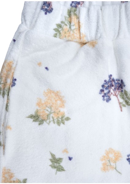 Organik Desenli Havlu Kumaş Kız Çocuk Kısa Şort modelleri