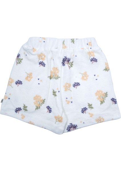 Organik Desenli Havlu Kumaş Kız Çocuk Kısa Şort fırsatları