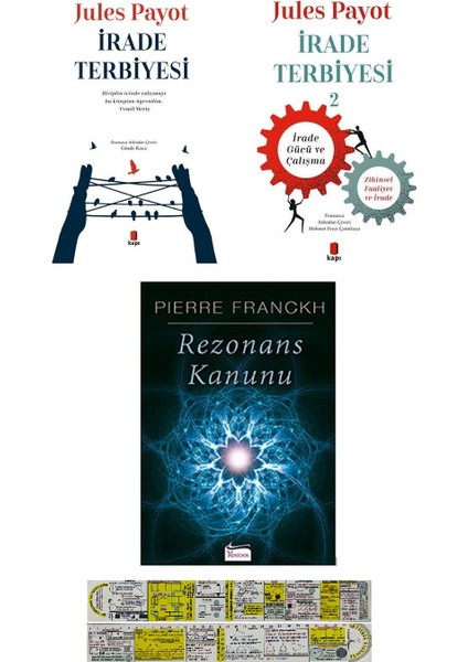 İrade Terbiyesi 1 - İrade Terbiyesi 2 - Rezonans Kanunu 3'lü Set + Matematik Öğreten Cetvel