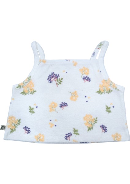 Organik Desenli Havlu Kumaş Askılı Crop Kız Çocuk Bluz fırsatları