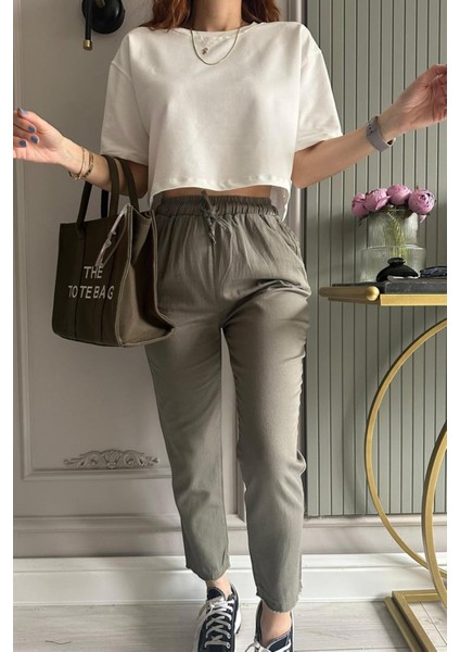 Gabardin Keten Pantolon Haki fiyatları